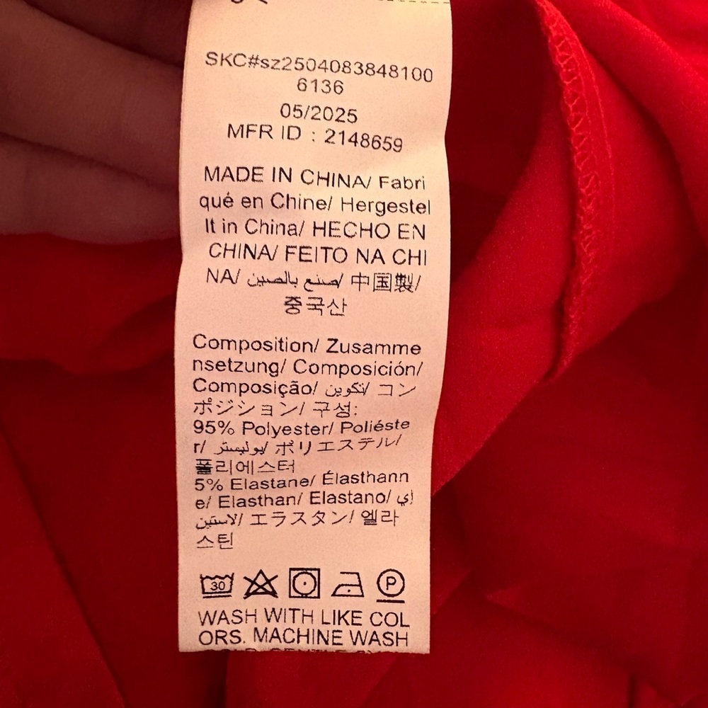 Unbranded Red One-Shoulder Maxi Dress w/Flower Embellishment, Side Zip; Size M/L - Picture 8 of 13